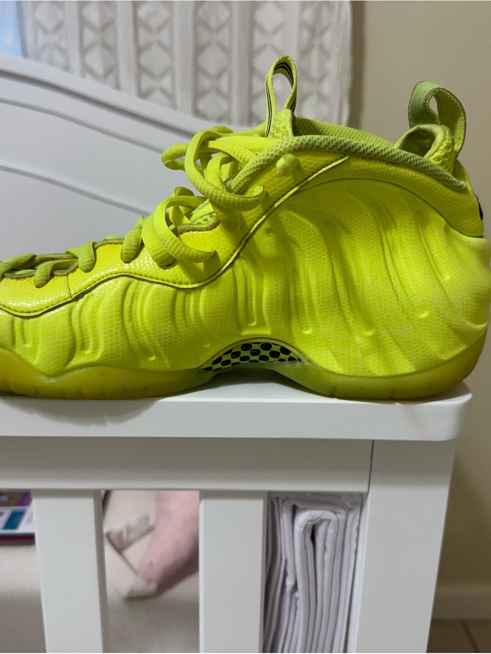 Kids High-Top Neon Yellow Lace-Up Sneakers
